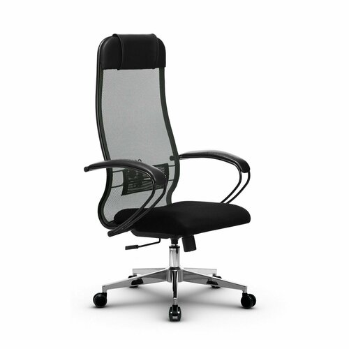 Компьютерное офисное кресло метта В 1b11/К130, Основание 17834, Темно-серое/Черное