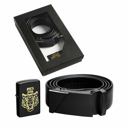 Подарочный набор Тигр -огонь ремень и бензиновая зажигалка 951₽