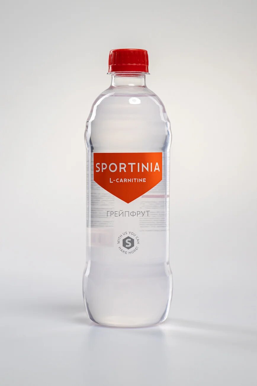 Спортивный напиток Sportinia L-Carnitine (Спортиния Л-карнитин) Грейпфрут 0.5 л / 12 бут.