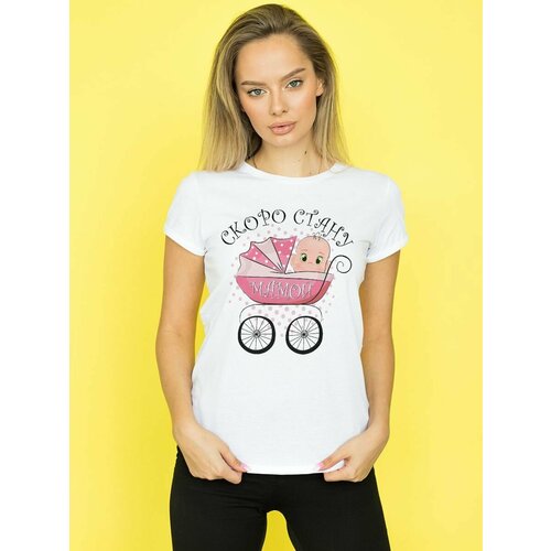 фото Футболка , размер l, белый нет бренда