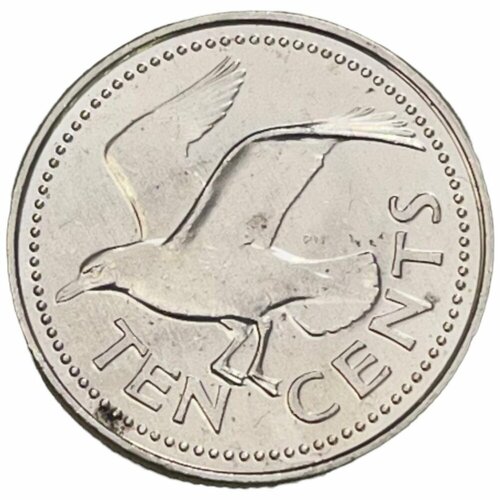барбадос 10 центов альбатрос aunc Барбадос 10 центов 1990 г. (2)