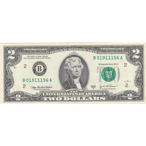 США 2 доллара 2003 г. (A) (3) сша 2 доллара 2009 года редкий номинал на удачу