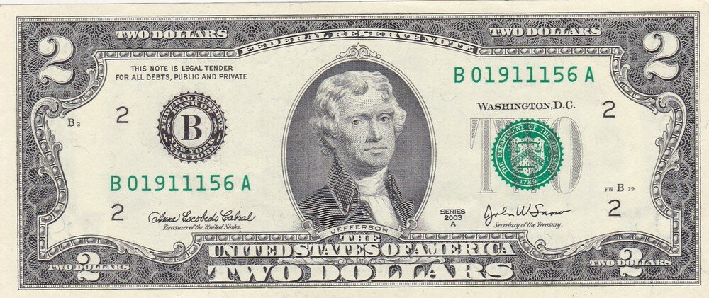 США 2 доллара 2003 г. (A) (3)