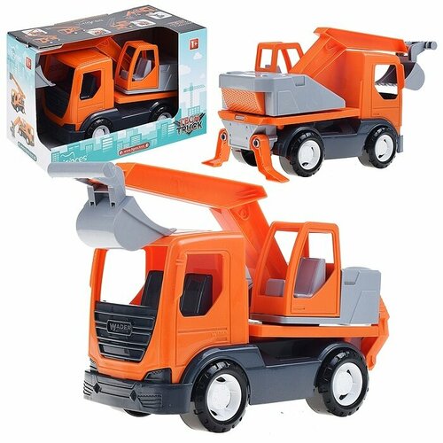 Экскаватор Тигрес Tech Truck в коробке (39887) машины wader super tech truck c грузовиком