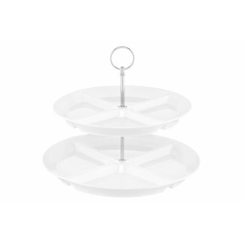 Этажерка фарфор 2-Х ярусная айсберг элан