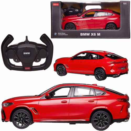 Машина р/у BMW X6 M, 1:14, 2,4G, свет фар и салона, цвет красный. - Rastar [99200R] машина rastar ру 1 24 bmw x6 белая 31700