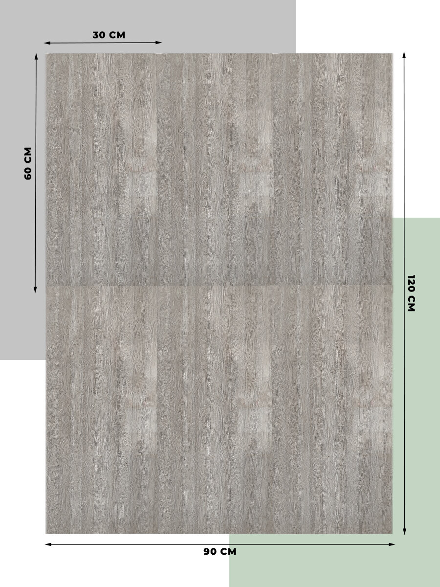 Панель стеновая самоклеящаяся 3D Серое дерево. 6 шт. - фотография № 4