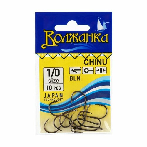 фото Крючки "волжанка" chinu № 1/0, 10 шт volzhanka