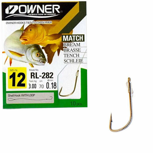 фото Крючок на поводке owner rl-282 match № 8 (10шт)
