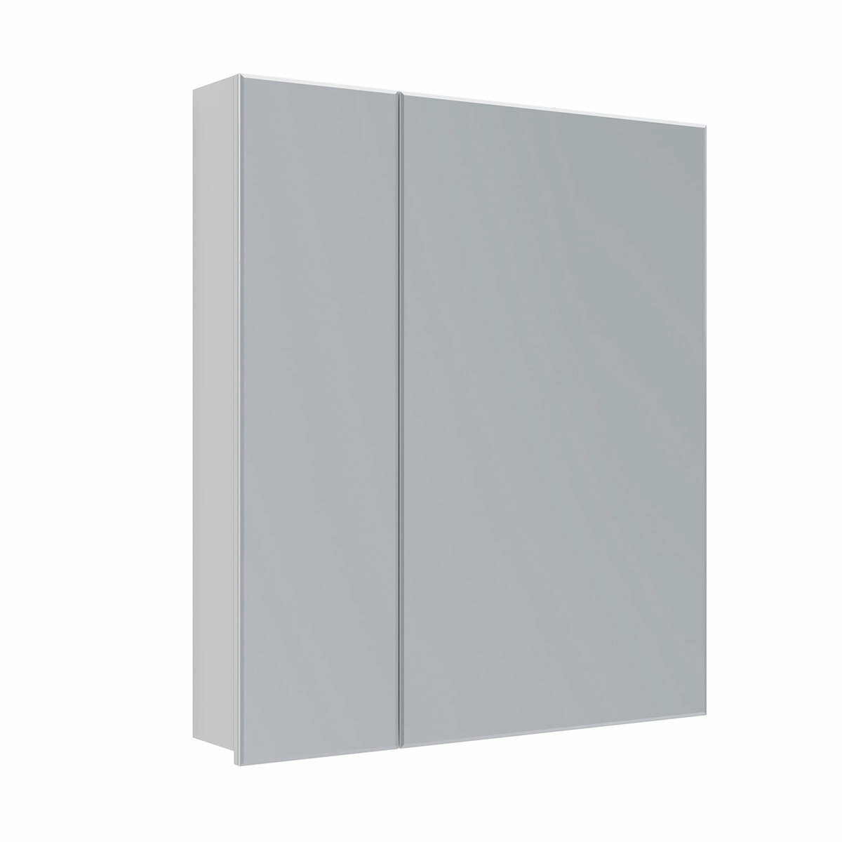 фото Шкаф зеркальный Lemark UNIVERSAL 70х80 см 2-х дверный, цвет корпуса: Белый глянец