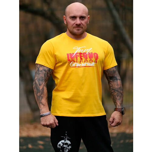 фото Футболка inferno style, размер xl, желтый