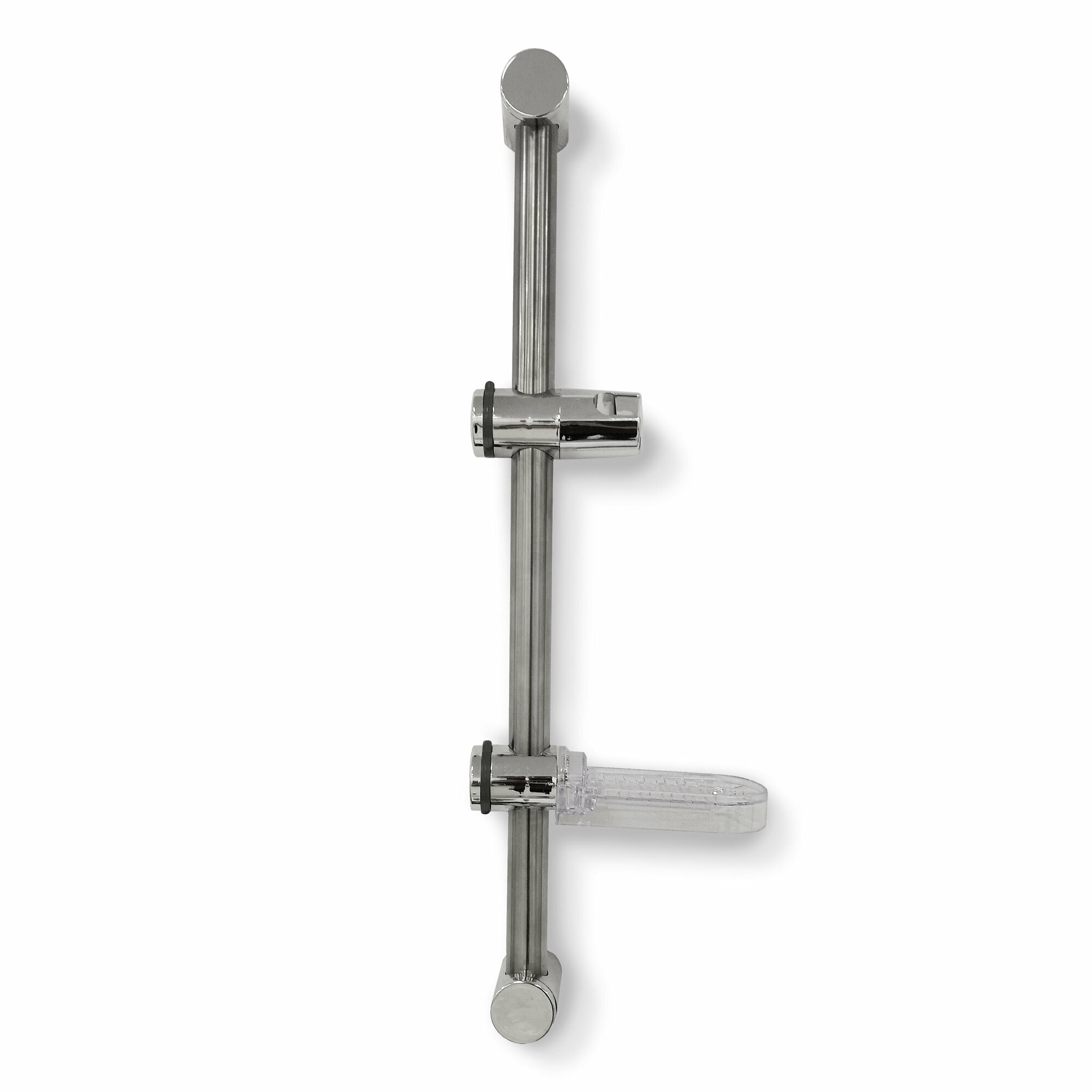 фото Душевая стойка Славен в комплекте с мыльницей, нержавеющая сталь диаметр 25мм, высота 600 мм (СЛ-ЗП-145)