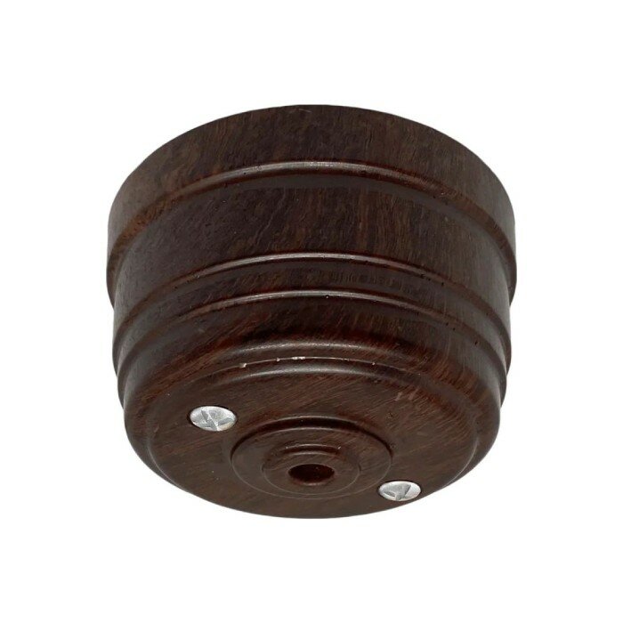 фото Корпус розетки потолочной Мезонин Усадьба пластиковый, 70х70x40мм, орех