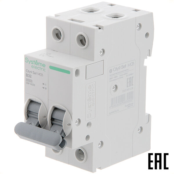 Автоматический выключатель City9 C9F14232 B32А/2п/ 45 кА на Din-рейку Systeme Electric