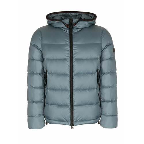 фото  куртка peuterey, демисезон/зима, силуэт прямой, карманы, капюшон, размер l, голубой
