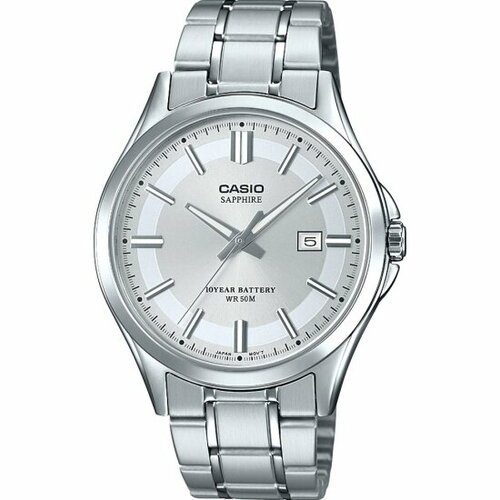 Наручные часы CASIO Collection MTS-100D-7A, белый, серебряный casio mts 110l 2a