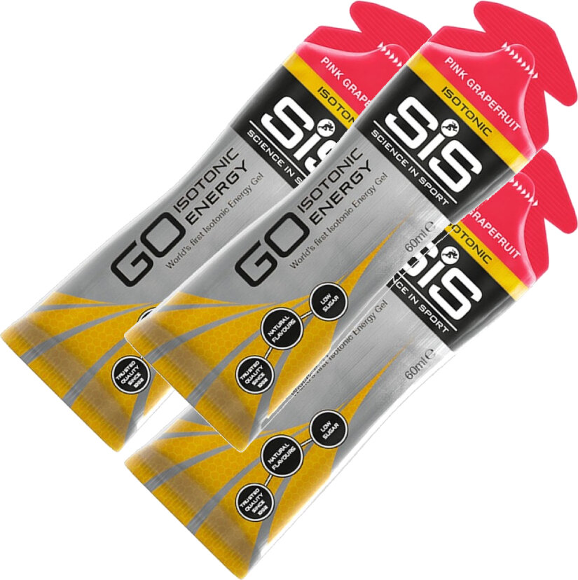 Гель питьевой SCIENCE IN SPORT (SiS) GO Isotonic Energy Gels 3 x 60 мл, Розовый грейпфрут