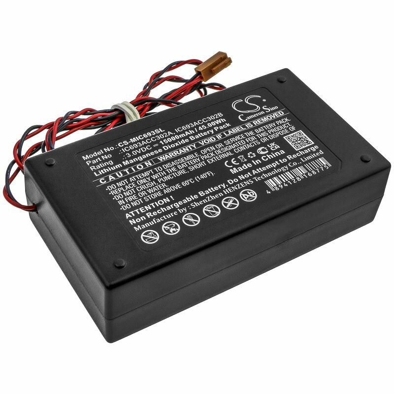 Аккумуляторная батарея CameronSino CS-MIC693SL для GE Fanuc IC693ACC302A IC693ACC302B (15000mAh)