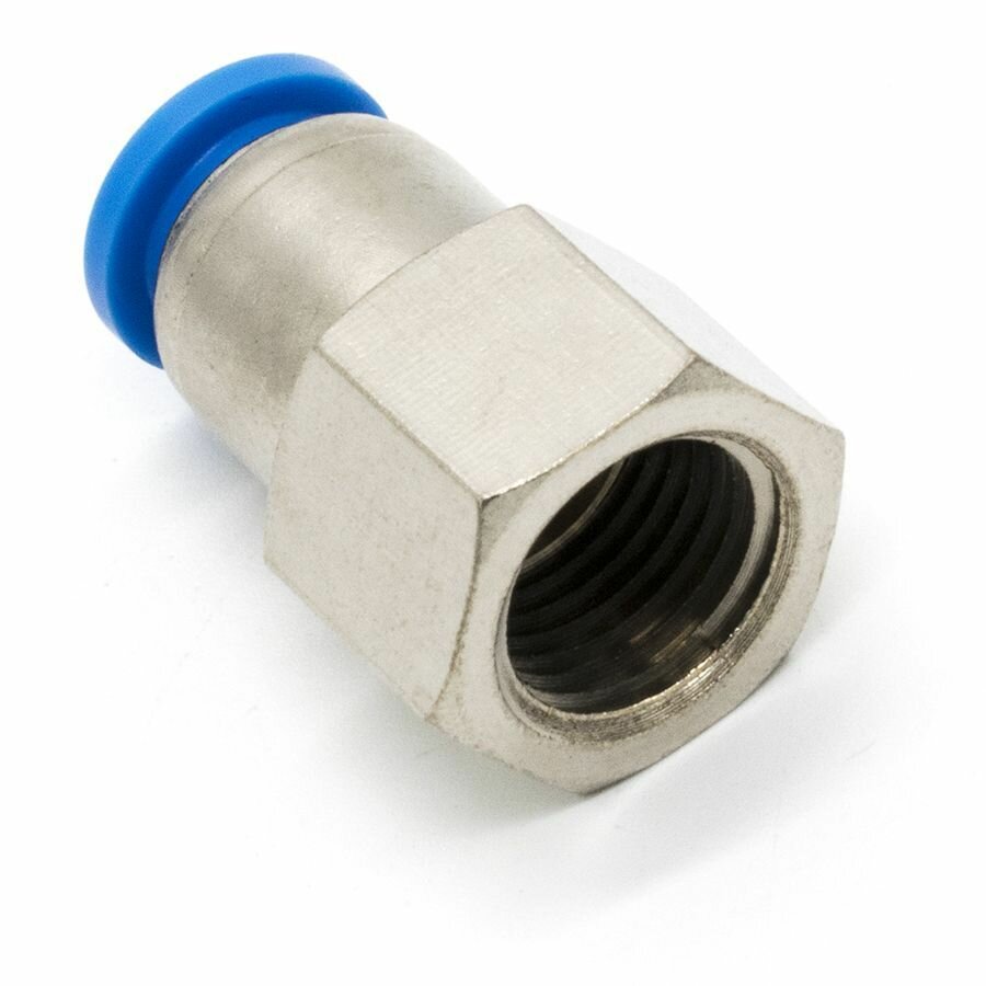 фото Штуцер пневмофитинг цанговый быстросъемный прямой с внутренней резьбой PCF 08-G02