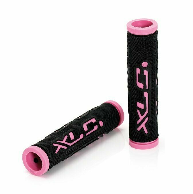 Грипсы XLC Bar Grips 'Dual Colour' black, pink 125 mm