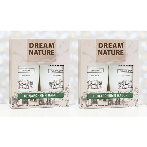 Dream Nature Подарочный набор для женщин (шампунь и гель для душа) с козьим молоком, 2х 250 мл, 2 уп