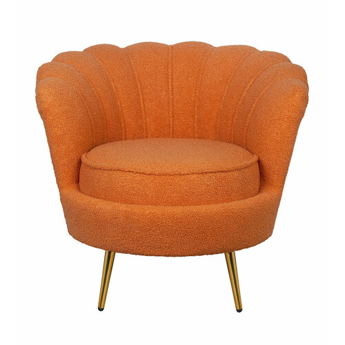 фото Кресло ракушка mak-interior, pearl orange boucle, дизайнерское для дома mak interior