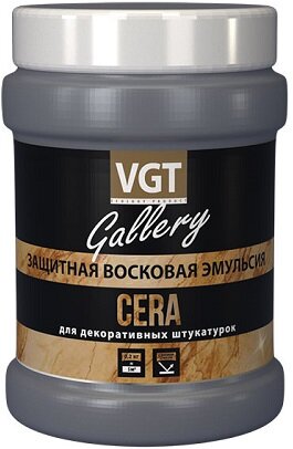 Защитная Восковая Эмульсия VGT Gallery Cera 0.9кг Бесцветная для Декоративных Штукатурок / ВГТ Сира.