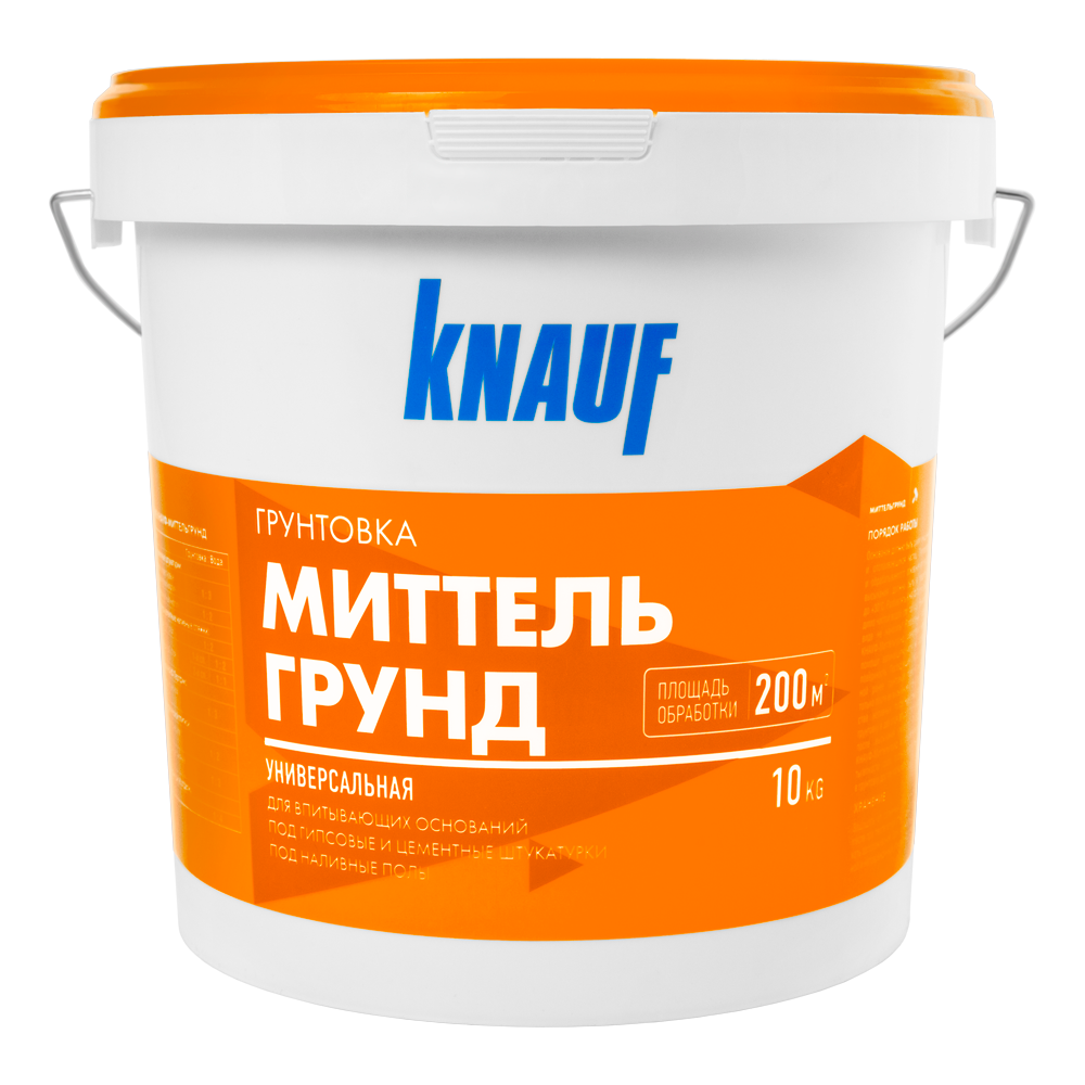 Грунтовка Knauf Миттельгрунд 10кг, морозостойкая, паропроницаемая