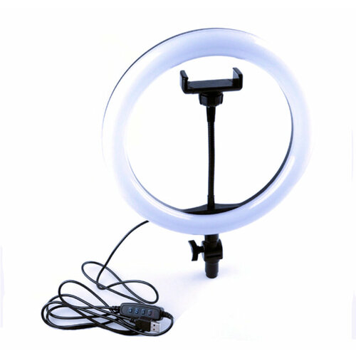 Светодиодная кольцевая лампа 26 см с держателем для телефона без штатива 923₽