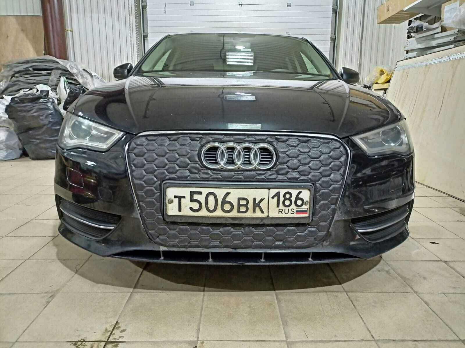 Зимняя защита радиатора утеплитель для Audi A3 2012 - 2016 (8V) Соты