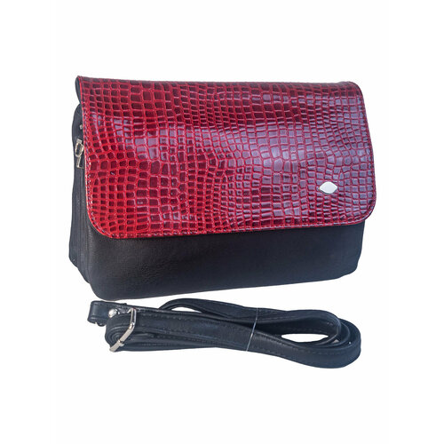 фото Сумка arlion, фактура матовая, красный, черный