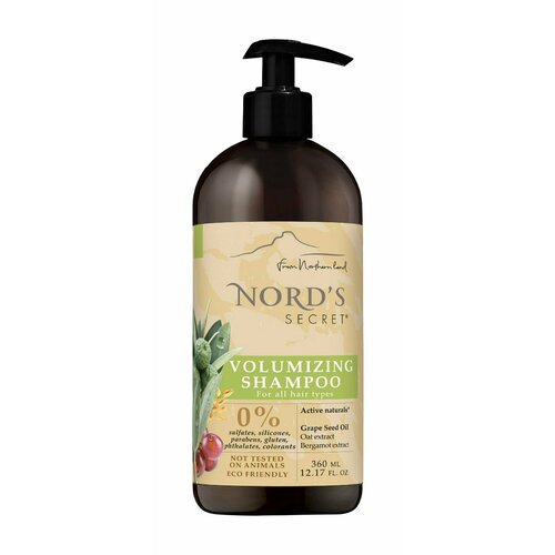 Шампунь для объема волос с маслом кедрового дерева и экстрактом овса Nords Secret Volumizing Shampoo Oat and Bergamot Extract Oil 1406₽