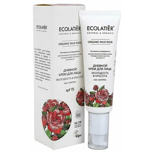 Ecolatier Крем для лица дневной Organic Wild Rose, 50мл ночной крем маска для лица ecolatier organic wild rose 50 мл