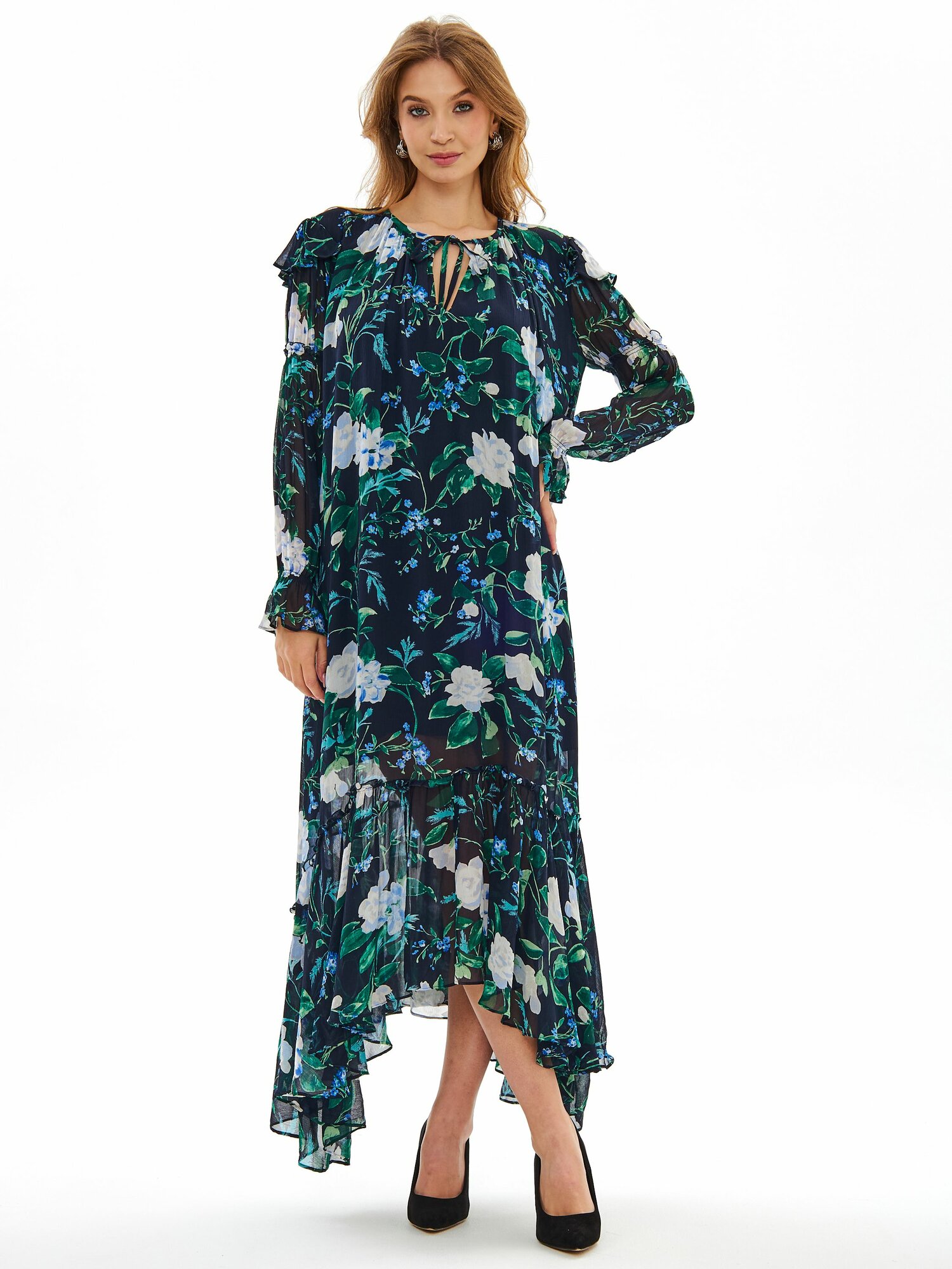 Платье GANT ROSE MAXI DRESS, размер 38