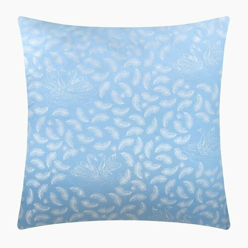 Подушка Лебяжий пух 50х70 см, микс, полиэфир, тик, полиэстер