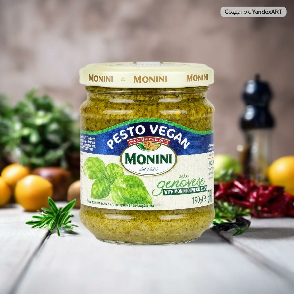 Соус Monini Pesto Alla Genovese Vegan BIO 190г - фото №5