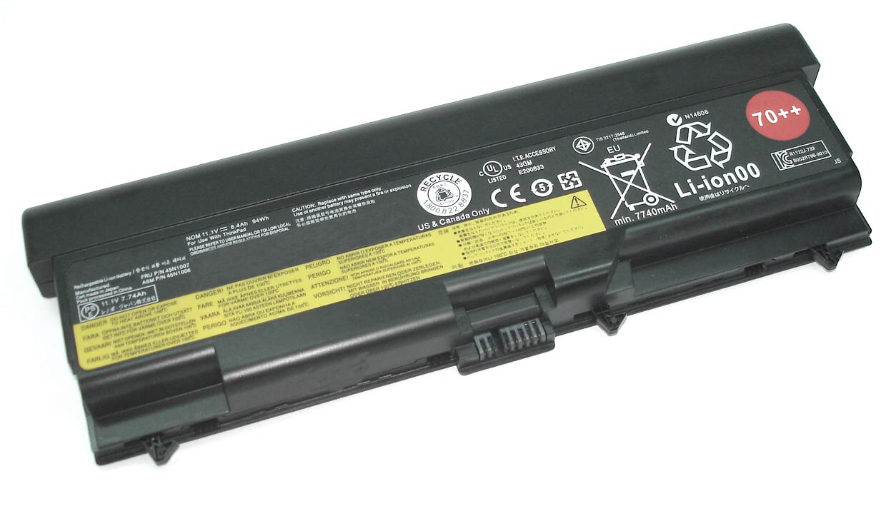 Аккумуляторная батарея для ноутбука Lenovo ThinkPad L430 (70++, 55++) 11.1V 94Wh черная