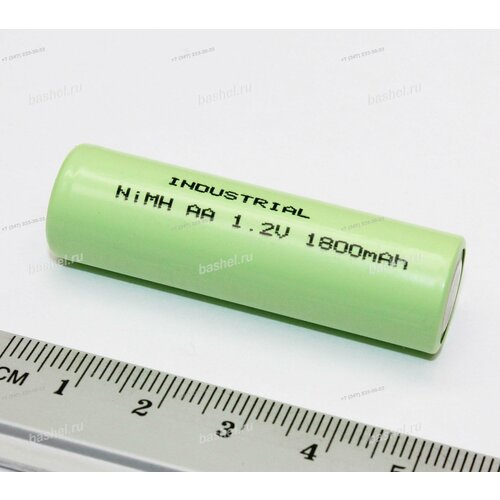 Аккумулятор H-AA1800 INDUSTRIAL 1,2В, 1800mAh NIMH (14,5*49,0mm), INDUSTRIAL аккумулятор gp 180aahc aa nimh 1800mah 2шт