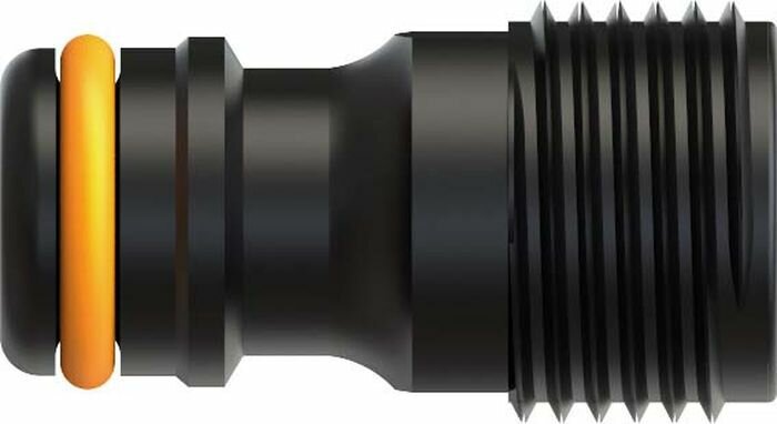 Коннектор шланга Fiskars, с внешней резьбой G1/2", 1027060, черный