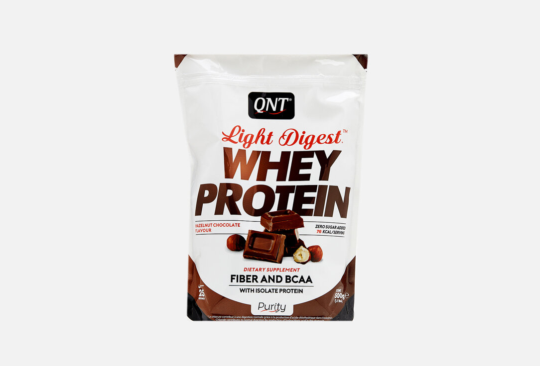 Протеин со вкусом Шоколад-лесной орех QNT, Light Digest Whey Protein 500мл