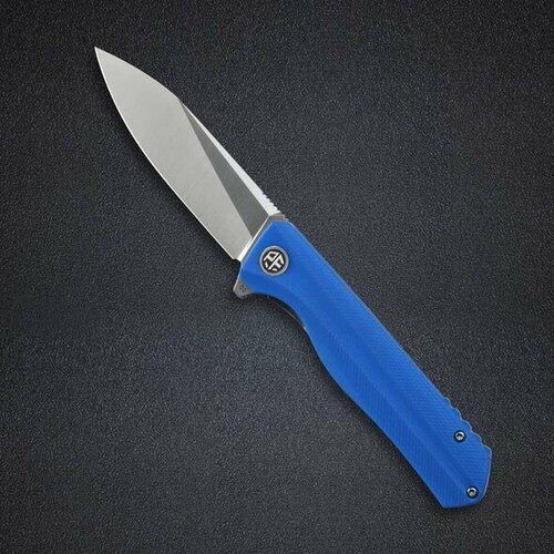 Нож складной Petrified Fish PF 818, синий, сталь D2, флиппер на подшипнике