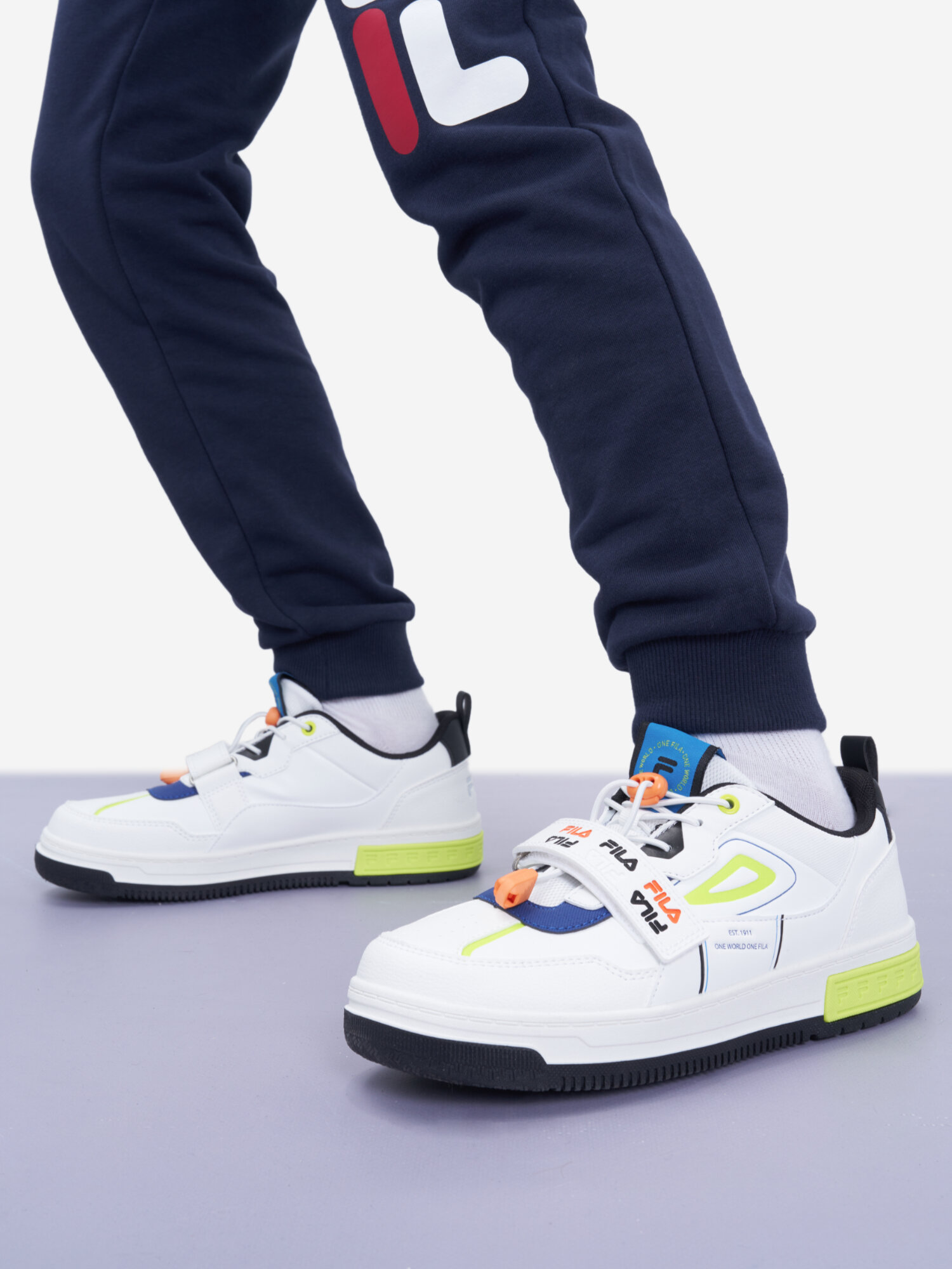Кеды Fila FIL TEEN V B, размер 38, белый/зеленый