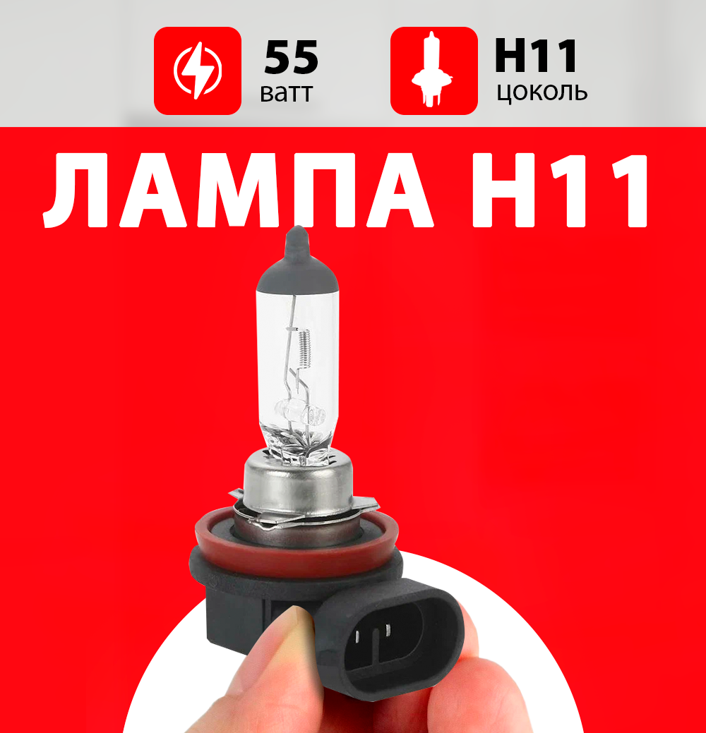 фото Противотуманки лампочки для Хонда Аккорд 7, 8 / Противотуманная лампа птф Honda Accord галогенная 1 шт h11