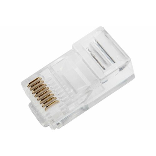 Коннектор NETLAN RJ45/8P8C, категория 5e, 3 мкд, универсальный, 1000шт. EC-UP8P8C-5E-003-TR-1000