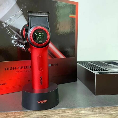 Профессиональная машинка для стрижки волос и бороды V-001 красная 680000₽