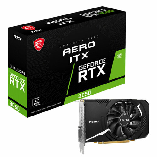 Видеокарта MSI GeForce RTX 3050 AERO ITX 8G V1 RTL 2399000₽