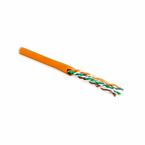 Кабель Hyperline информационный кат.5E U/UTP 4X2X24AWG LSZH внутренний 100м оранжевый
