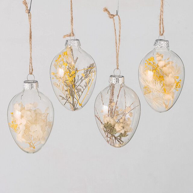 Набор елочных украшений Noralie 9 см 4 шт стекло