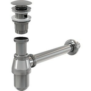 фото Сифон для раковины AlcaPlast A431 с донным клапаном A390