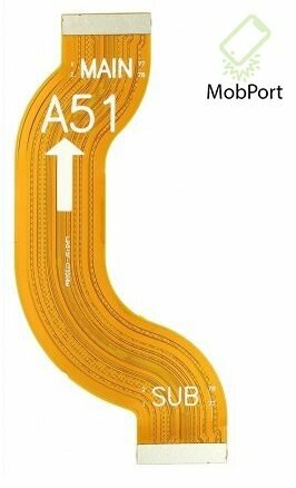 Шлейф межплатный для Samsung A51 металл/пластик 1шт жёлтый
